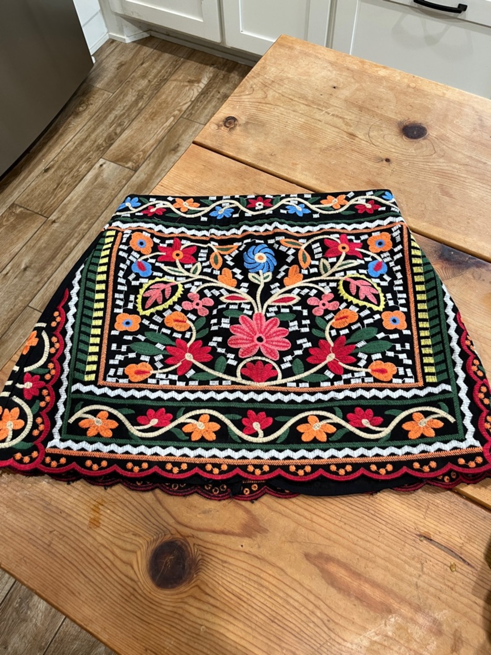 J.marie embroidered black mini